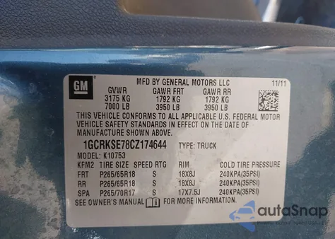 2012 Chevrolet Silverado 1500 Lt from USA, damaged, VIN 1GCRKSE78CZ174644